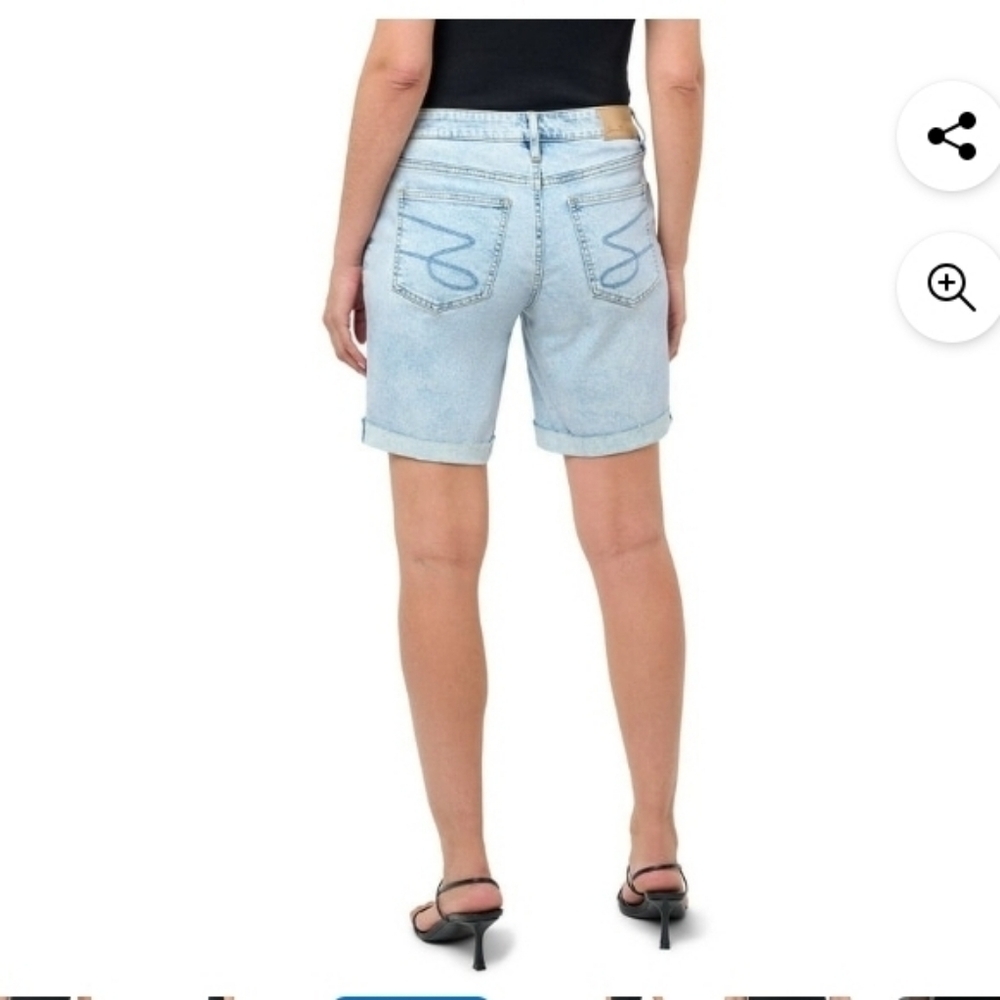 Seven7 Mid-Rise Relaxed Bermuda Easy Relaxed Fit Cuffed Hem Inseam 8.5 - Picture 3 of 9